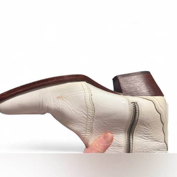 Free People Frontier Western Patent Leather Pointed Toe Ankle Boot Size 37/6 - Picture 15 of 16